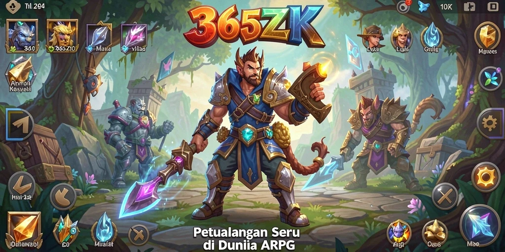Tampilan gameplay menarik di dunia fantasi 365ZK.
