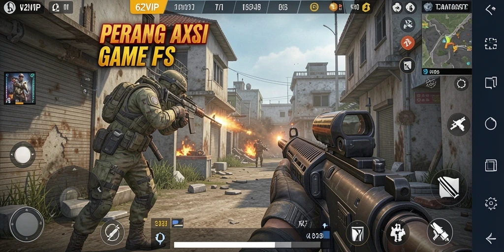 Tampilan screenshot gameplay 62VIP yang penuh aksi dan ketegangan.