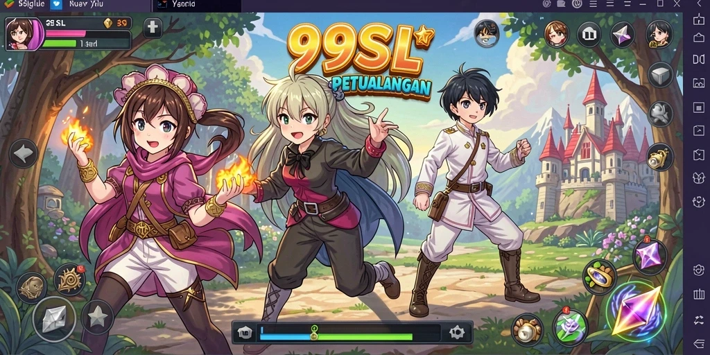 Tampilan gameplay menarik dari 99SL dengan karakter Anime.
