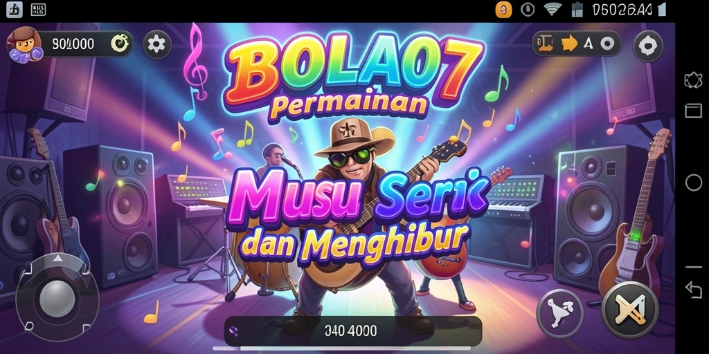 Screenshot BOLA07 menampilkan gameplay seru dengan berbagai pilihan lagu.