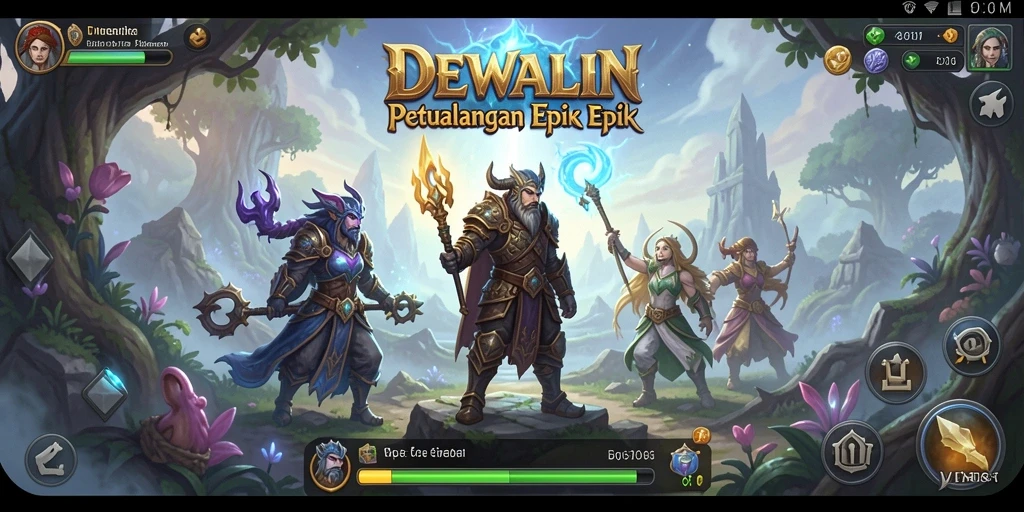 Gameplay seru DEWALIN dengan karakter menarik dan pertempuran dinamis.