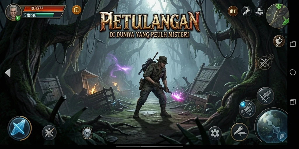 Gameplay yang menegangkan dan penuh aksi di dunia EOS77.