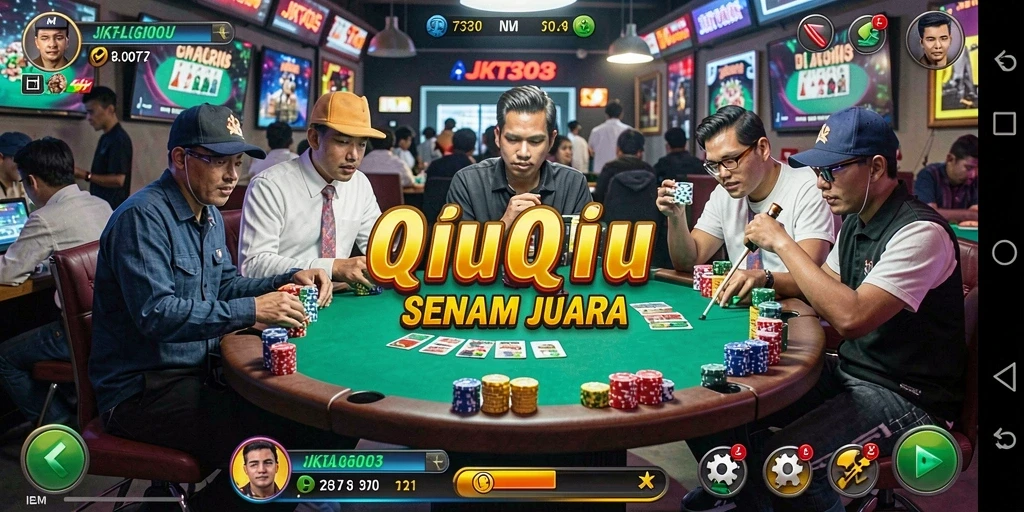 Tampilan gameplay QiuQiu yang menegangkan dan seru.
