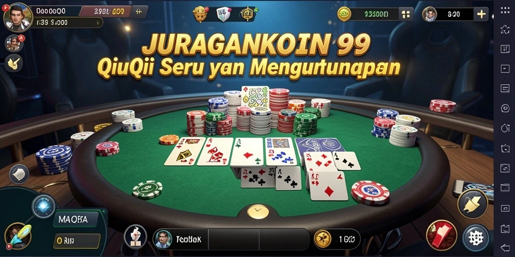 Tangkapan layar menunjukkan momen seru dalam permainan QiuQiu.