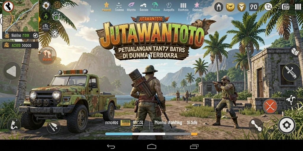 Tangkapan layar menampilkan aksi mendebarkan di dunia terbuka JUTAWANTOTO.