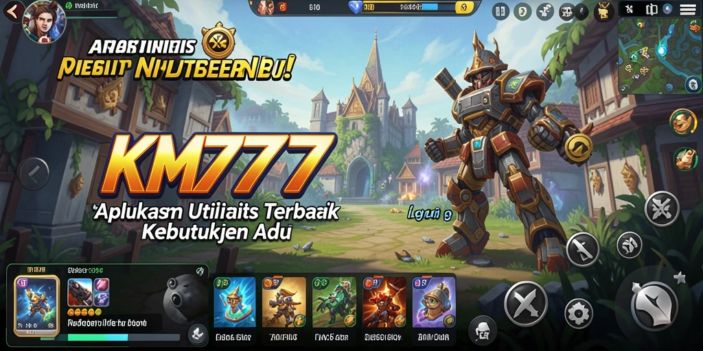 Tampilan antarmuka KM777 yang modern dan fungsional.