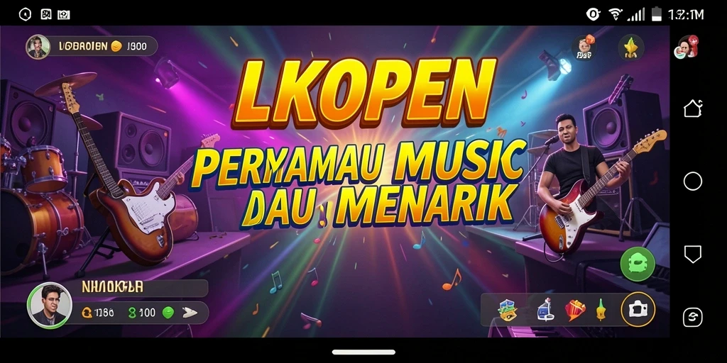 Screenshot gameplay LKOPEN menampilkan momen seru bermain musik.