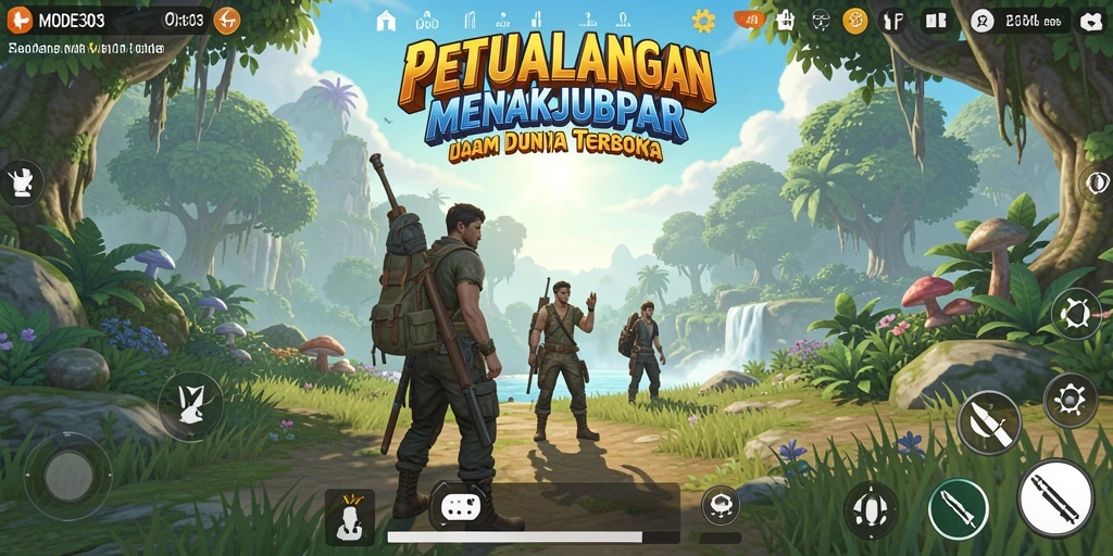 Tampak menakjubkan dari gameplay dalam MODE303 yang penuh petualangan.