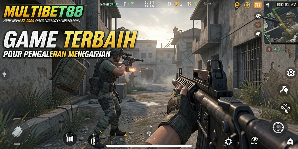 Tampilan aksi menegangkan dalam gameplay MULTIBET88 sebagai game FPS.