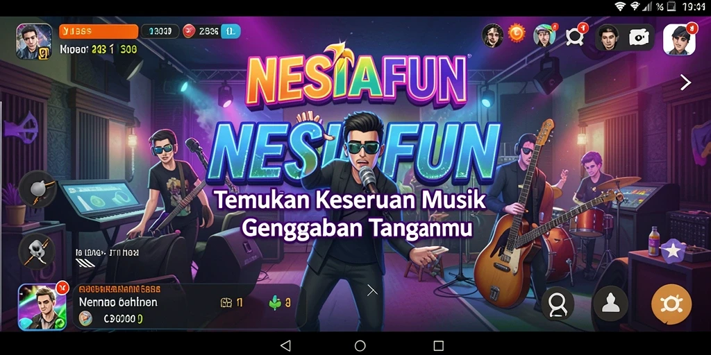 Screenshot utama NESIAFUN menampilkan gameplay interaktif dan menyenangkan.