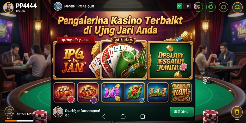 Screenshot PP444 menunjukkan gameplay Kasino yang menarik dan seru.