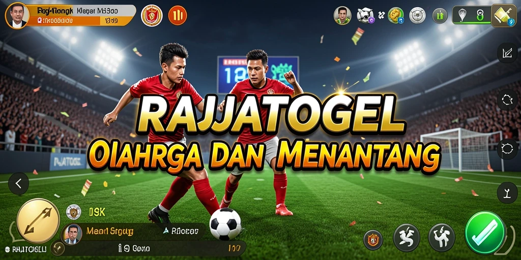 Tampilan gameplay seru RAJATOGEL yang penuh aksi olahraga.