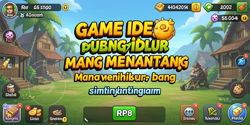 Tampilan gameplay RP8 menunjukkan petualangan seru dalam dunia Idle.