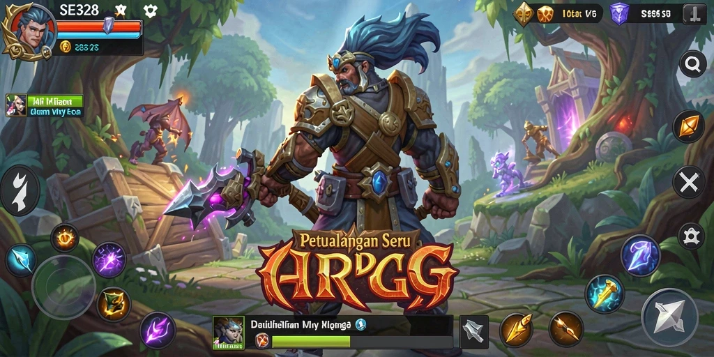 Gameplay seru di dunia fantasi SE328 yang penuh aksi.