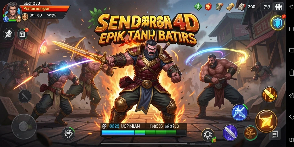 Screenshot gameplay <strong>SENIOR4D</strong> menampilkan aksi pertarungan yang mendebarkan.