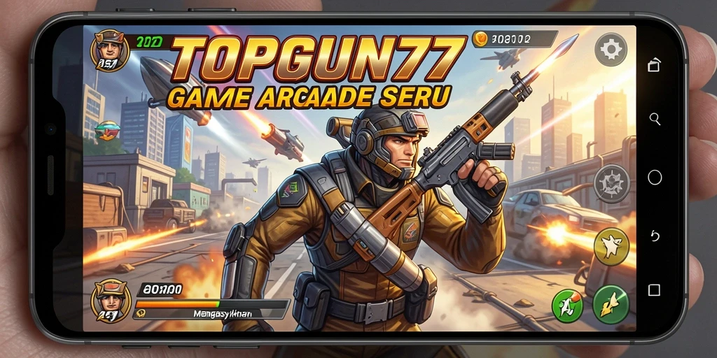 Screenshot dari gameplay seru TOPGUN77 yang menampilkan pertempuran udara mendebarkan.