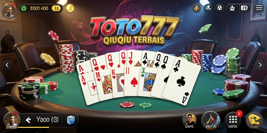 Tampilan menarik dari gameplay QiuQiu TOTO777 yang mendebarkan.