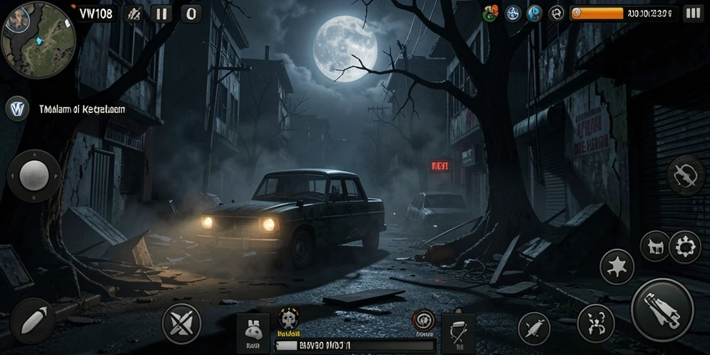 Screenshot menampilkan momen menegangkan dalam gameplay Horror.