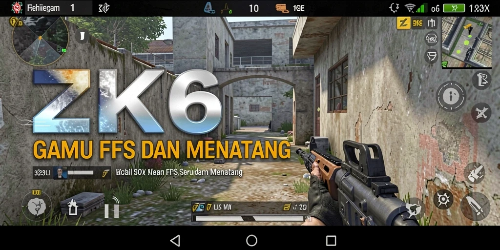 Tampilan menarik dari gameplay ZK6 yang mengesankan.